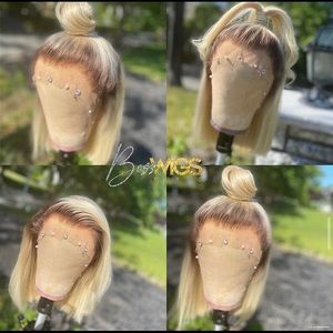 Blonde Lace Front with Medium Brown Roots